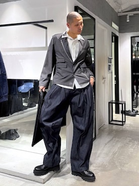 「HARE（ハレ）のアイテム（ジャケット/アウター）」を使った、はのやんさん（メンズ・182cm）の春コーディネート