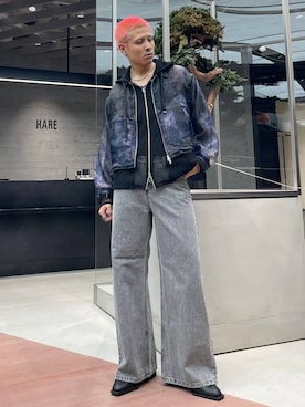 「アイテム（パーカー）」を使った、はのやんさん（メンズ・182cm）の夏コーディネート