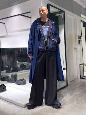 「アイテム（チェスターコート）」を使った、はのやんさん（メンズ・182cm）の秋コーディネート