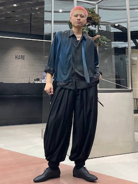 「アイテム（バレエシューズ）」を使った、はのやんさん（メンズ・182cm）の夏コーディネート