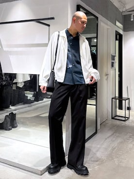 「HARE（ハレ）のアイテム（ブルゾン）」を使った、はのやんさん（メンズ・182cm）の春コーディネート