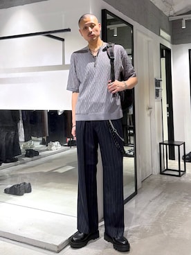 「HARE（ハレ）のマルチWAYウォレットチェーン(HARE)（ウォレットチェーン、シルバー系）」を使った、はのやんさん（メンズ・182cm）の夏コーディネート