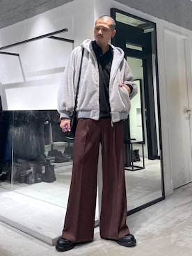 「HARE（ハレ）のビルディングソールフュージョンローファー(HARE)（ローファー）」を使った、はのやんさん（メンズ・182cm）の秋コーディネート