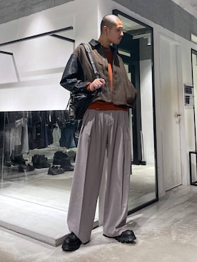 「アイテム（スウェット）」を使った、はのやんさん（メンズ・182cm）の秋コーディネート