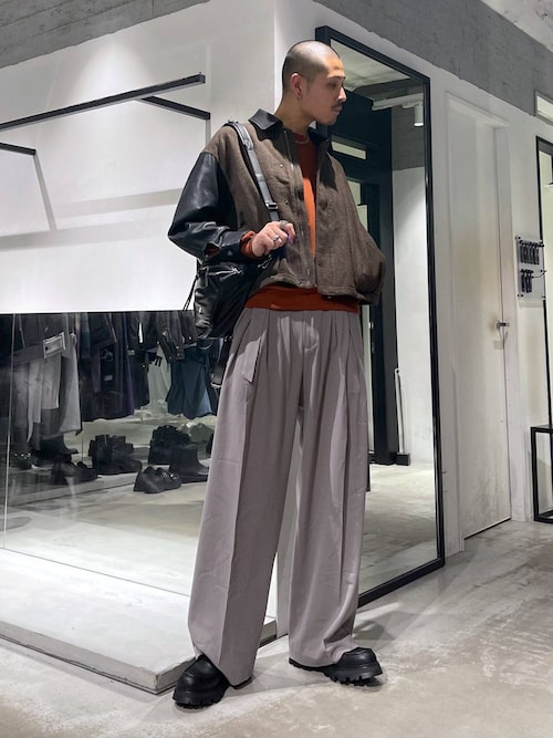 セール】レザーキリカエツイードブルゾン(HARE)（ブルゾン）｜HARE