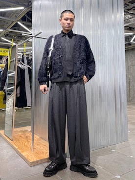 「アイテム（ドレスシューズ）」を使った、はのやんさん（メンズ・182cm）の冬コーディネート