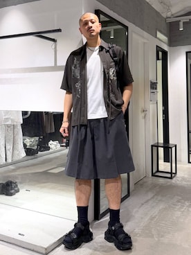 「HARE（ハレ）のアイテム（バッグ）」を使った、はのやんさん（メンズ・182cm）の夏コーディネート