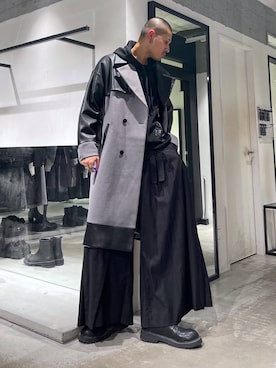 「アイテム（トレンチコート）」を使った、はのやんさん（メンズ・182cm）の秋コーディネート