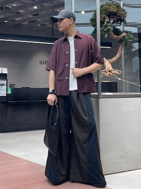 「アイテム（ドレスシューズ）」を使った、はのやんさん（メンズ・182cm）の夏コーディネート