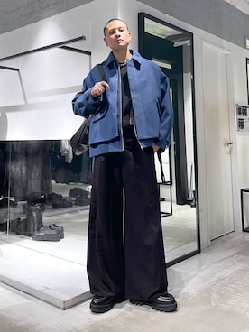 「HARE（ハレ）のアイテム（ブルゾン）」を使った、はのやんさん（メンズ・182cm）の秋コーディネート