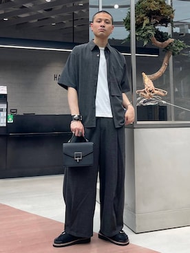 「HARE（ハレ）のアイテム（サンダル）」を使った、はのやんさん（メンズ・182cm）の夏コーディネート
