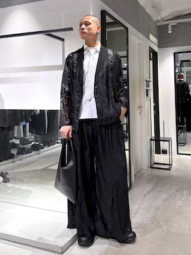 「HARE（ハレ）のアイテム（テーラードジャケット）」を使った、はのやんさん（メンズ・182cm）の春コーディネート