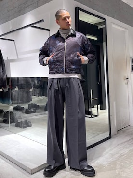 「HARE（ハレ）のアイテム（スウェット）」を使った、はのやんさん（メンズ・182cm）の冬コーディネート