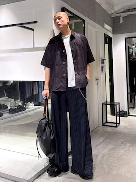 「HARE（ハレ）のマルチWAYウォレットチェーン(HARE)（ウォレットチェーン、シルバー系）」を使った、はのやんさん（メンズ・182cm）の春コーディネート