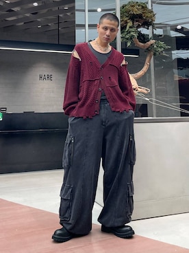 「HARE（ハレ）のアイテム（スウェットパンツ）」を使った、はのやんさん（メンズ・182cm）の秋コーディネート