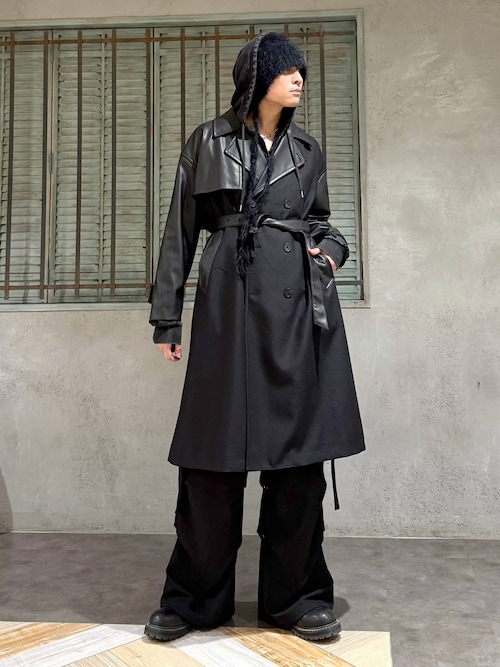 ハレ HARE レザー切替コート レザーキリカエトレンチコート レザーキリカエトレンチコート(HARE)（トレンチコート）｜HARE