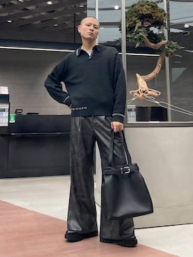 「アイテム（ポロシャツ）」を使った、はのやんさん（メンズ・182cm）の秋コーディネート