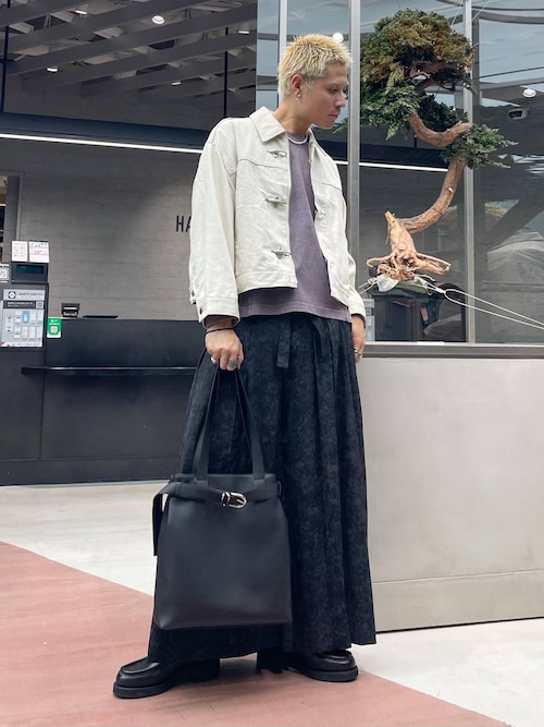 SET UP対応】ファイヤーマンバックルデニムブルゾン(HARE)（デニム