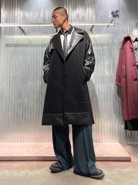 「アイテム（トレンチコート）」を使った、はのやんさん（メンズ・182cm）の秋コーディネート