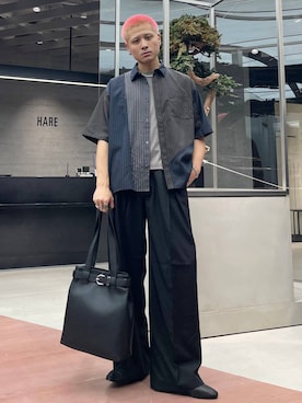 「アイテム（バレエシューズ）」を使った、はのやんさん（メンズ・182cm）の夏コーディネート