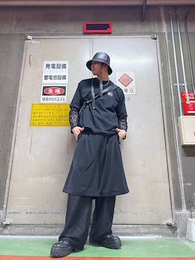 「HARE（ハレ）のアイテム（ハット）」を使った、はのやんさん（メンズ・182cm）の春コーディネート