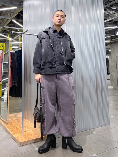 【SET UP対応 UNDERGROUND MODE】ピグメントスウェットカーゴパンツ(HARE)