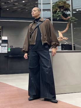 「アイテム（ブルゾン）」を使った、はのやんさん（メンズ・182cm）の秋コーディネート