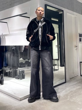 「HARE（ハレ）のアイテム（ブルゾン）」を使った、はのやんさん（メンズ・182cm）の秋コーディネート