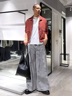 「HARE（ハレ）のアイテム（ブルゾン）」を使った、はのやんさん（メンズ・182cm）の秋コーディネート