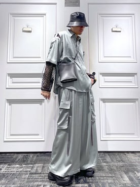 「HARE（ハレ）のアイテム（ハット）」を使った、はのやんさん（メンズ・182cm）の春コーディネート