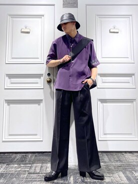 「HARE（ハレ）のアイテム（ハット）」を使った、はのやんさん（メンズ・182cm）の春コーディネート