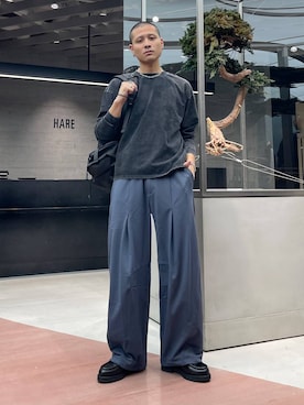 「HARE（ハレ）のアイテム（バックパック/リュック）」を使った、はのやんさん（メンズ・182cm）の秋コーディネート