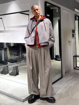 「HARE（ハレ）のアイテム（ジャケット/アウター）」を使った、はのやんさん（メンズ・182cm）の春コーディネート