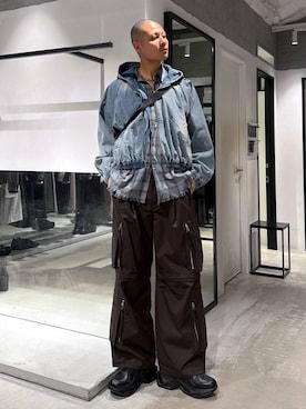 「HARE（ハレ）のアイテム（ジャケット/アウター）」を使った、はのやんさん（メンズ・182cm）の春コーディネート