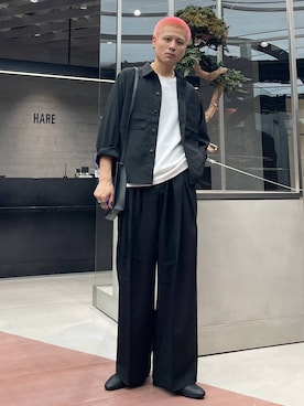 「アイテム（バレエシューズ）」を使った、はのやんさん（メンズ・182cm）の秋コーディネート