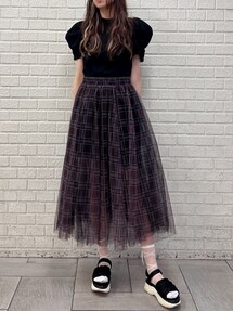 TULLE SKIRT SET MINI OP/チュールスカートセットミニワンピース 