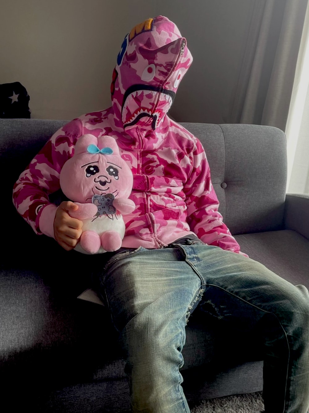 A BATHING APE トレーナー パーカー ピンク A BATHING APE アベイシングエイプ メタルワンポイント