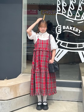 「agnes b.（アニエスベー）のアイテム」を使った、綴さん（レディース・159cm）の夏コーディネート