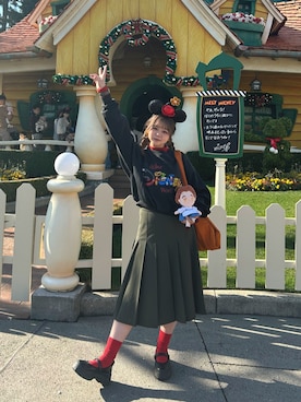 「アイテム（ソックス/靴下）」を使った、parukyan68さん（レディース・159cm）の冬コーディネート