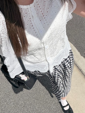 「agnes b.（アニエスベー）のアイテム」を使った、綴さん（レディース・159cm）の夏コーディネート