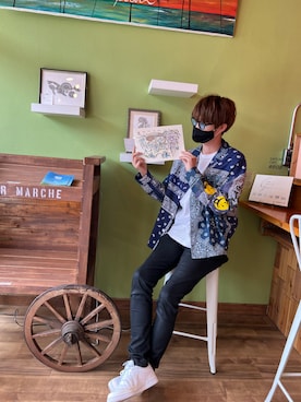 「READY MADES（レディーメイド）のアイテム」を使った、センセーさん（メンズ・183cm）の秋コーディネート