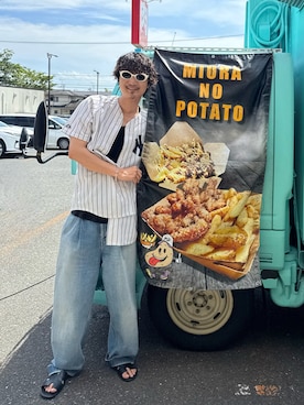 「アイテム（サングラス）」を使った、センセーさん（メンズ・183cm）の夏コーディネート