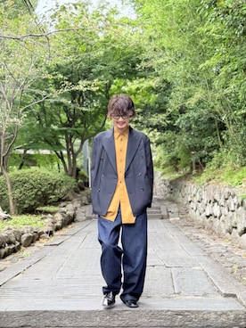 「秋のシャツ着こなし術」｜センセーさん（メンズ・183cm）の秋コーディネート