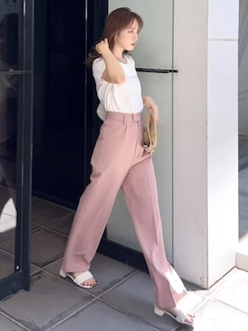 「RESEXXY（リゼクシー）のキルティングチェーンバッグ（ショルダーバッグ）」を使った、ERIKAさん（レディース・157cm）の夏コーディネート