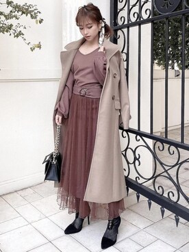 ERIKAさん（レディース・157cm）の冬コーディネート