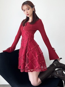 「RESEXXY（リゼクシー）のアイテム（ワンピース）」を使った、ERIKAさん（レディース・157cm）の秋コーディネート