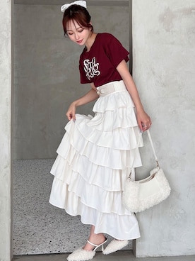 「RESEXXY（リゼクシー）のアイテム（ベルト）」を使った、ERIKAさん（レディース・157cm）の夏コーディネート