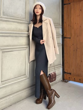 ERIKAさん(レディース・157cm)の冬コーディネート