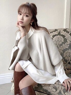 ERIKAさん（レディース・157cm）の冬コーディネート