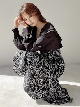 「アイテム（ブーティ）」を使った、ERIKAさん（レディース・157cm）の秋コーディネート